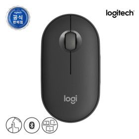 상품 이미지: 로지텍 코리아 PEBBLE M350S 블루투스 무선 마우스 블랙