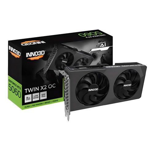 상품 이미지: INNO3D 아이노비아 Geforce RTX 5060 OC V2 D7 8GB TWIN X2 그래픽카드 VGA