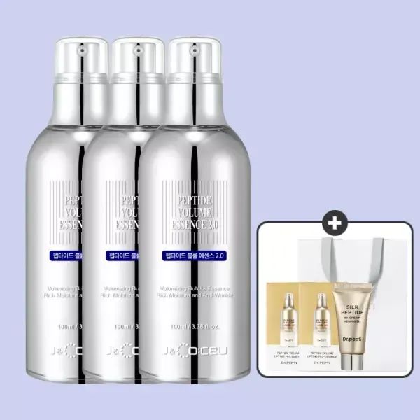 상품 이미지: 탄력&보습&미백 완벽케어! 닥터펩티 펩타이드 버블에센스 2.0 100ml 3개 세트 + 88크림 15g + 샤쉐 40매입 + 쇼핑백