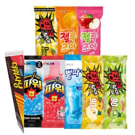 상품 이미지: 더위사냥 /탱크보이제로/뽕따/파워캡/젤루조아 30개 골라담기 쭈쭈바 아이스크림