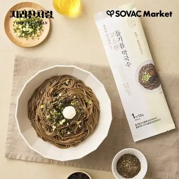 상품 이미지: [지리산처럼] 국내산 들기름 막국수 125g 6봉 밀키트 간편식