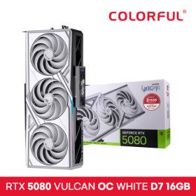 상품 이미지: COLORFUL iGame 지포스 RTX 5080 VULCAN OC White D7 16GB 도우정보 공식수입사