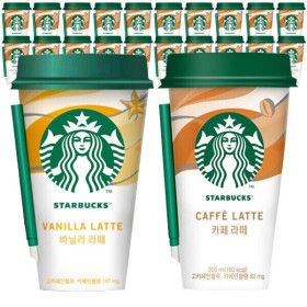 상품 이미지: 스타벅스 컵커피 카페라떼 200mlx20컵