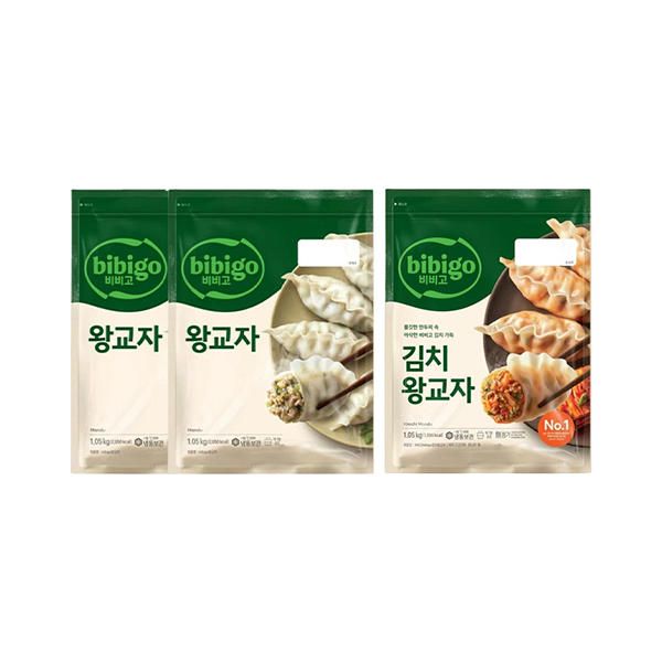 상품 이미지: CJ 비비고 왕교자 1.05kg, 2개 + 김치왕교자 1.05kg, 1개
