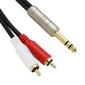 상품 이미지: MACK PA07 스테레오 5.5 (TRS) - 2 RCA 5m 오디오 케이블 Y 스피커선 음향 앰프 믹서 키보드 연결선