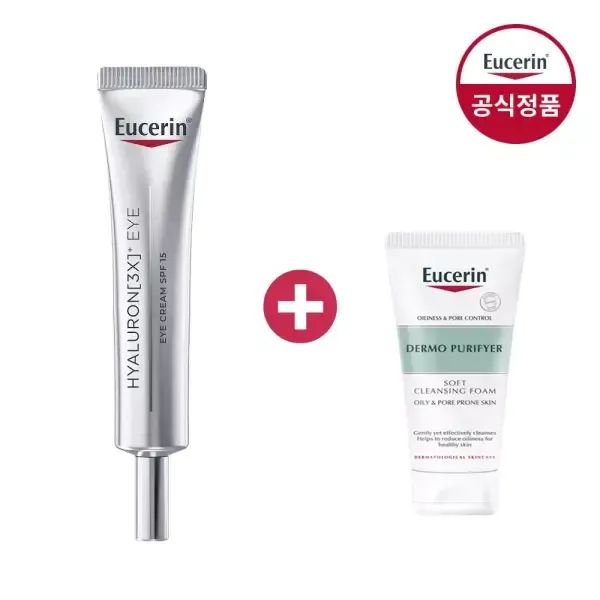 상품 이미지: 유세린 하이알루론 3X 아이크림 15ml +(증)클렌징폼 50g