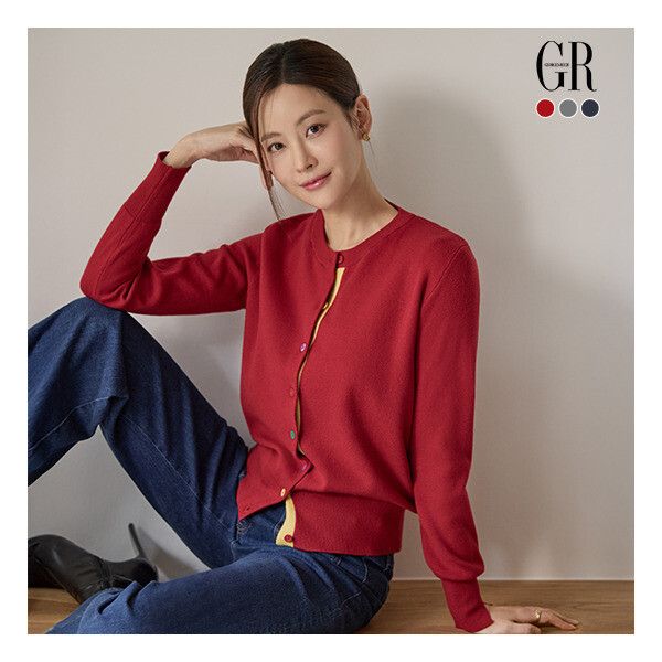 상품 이미지: 조르쥬 레쉬 (26FW) 레인보우 버튼 가디건 3종