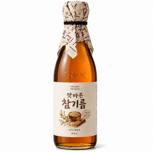 상품 이미지: 맛바른 저온압착 통참깨 참기름, 1개, 350ml