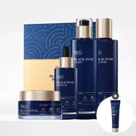 상품 이미지: 닥터지 블랙스네일 프레스티지 4종 풀 기초 세트 (토너150mL, 에멀전150mL, 앰플50mL, 크림50mL) + (증정) 블랙스네일 크림 15ml+쇼핑백