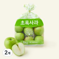 상품 이미지: 영주마실 초록사과 8~10입, 2개, 1.5kg(소과)