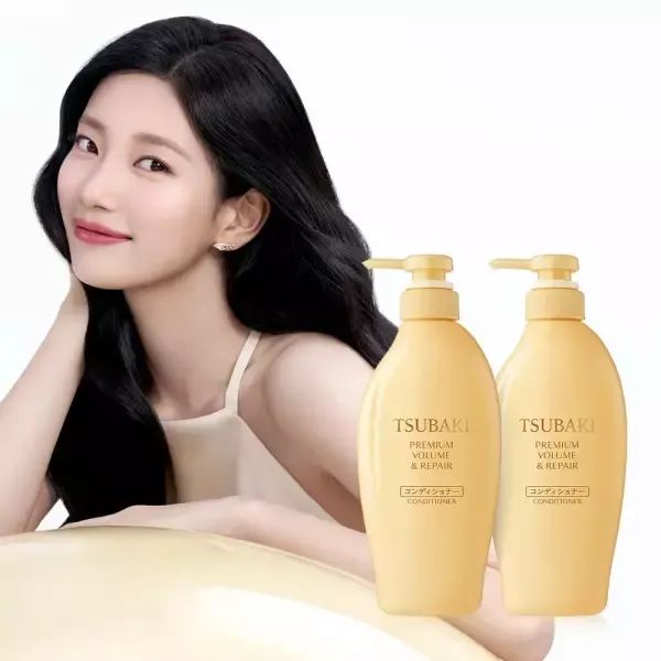 상품 이미지: 츠바키 프리미엄 볼륨 앤 리페어 컨디셔너 450ml 2개 + 츠바키 샤쉐 4매