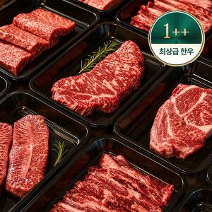 상품 이미지: 4년연속 완판 1++ 투뿔 한우 골라담기 꽃등심 갈비살 채끝 살치살 안심 소고기 한우골라담기