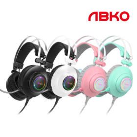 상품 이미지: ABKO HACKER N550 ENC 가상 7.1 RGB 진동 헤드셋 민트 WASD