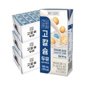 상품 이미지: 건국유업 건국 고칼슘 두유 190ml 72팩(24팩 3박스)