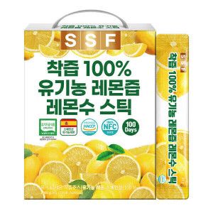 상품 이미지: NFC착즙 100% 유기농 레몬즙 1박스(100포) 대용량 구성 레몬원액 스틱
