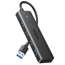 상품 이미지: UGREEN 유그린 5Gbps 4포트 USB 3.0 A타입 허브 휴대용 초슬림 usb 젠더 | 맥북 PC 노트북 | 마우스 키보드 | 엑스박스 PS5 | 호환 | pc부품, 1개, 블랙