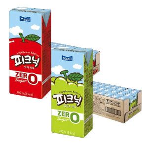 상품 이미지: 피크닉 제로 사과 200ml 24팩 + 피크닉 제로 청포도 200ml 24팩