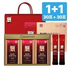 상품 이미지: 1+1한정특가 6년근 홍삼정 홍삼 명절선물 명절선물 완판10만박스 쇼핑백 유산균 포함