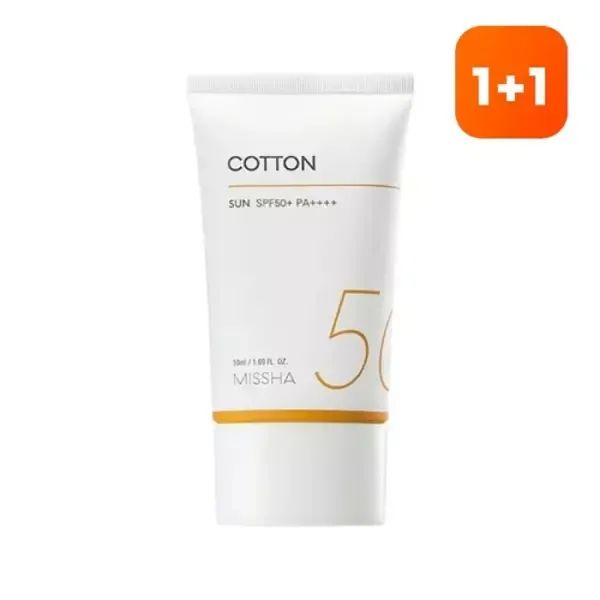 상품 이미지: [1+1][미샤] 올 어라운드 세이프 블록 코튼선 SPF50＋/PA＋＋＋＋ 50ml