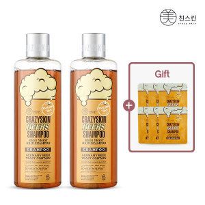 상품 이미지: 맥주효모 탈모완화 샴푸 300g 1+1 / 비건 약산성 저자극 임상 두피케어 샘플 6매