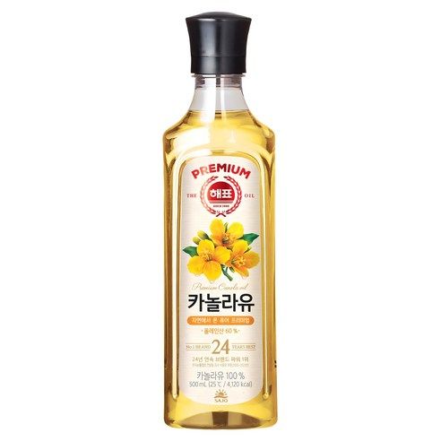 상품 이미지: 해표 카놀라유, 500ml, 1개