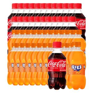 상품 이미지: 코카콜라 300ml + 환타 오렌지 300ml 48페트 (각 24페트)