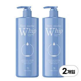 상품 이미지: 1+1 마이크로 미셀라 휩 폼클렌징 500ml 대용량 저자극 미세거품 클렌징폼