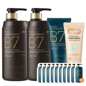상품 이미지: B7 약산성 비듬 탈모 샴푸 (브랜드특가세일) 1000ml+1000ml+200ml+10매+핸드크림증정