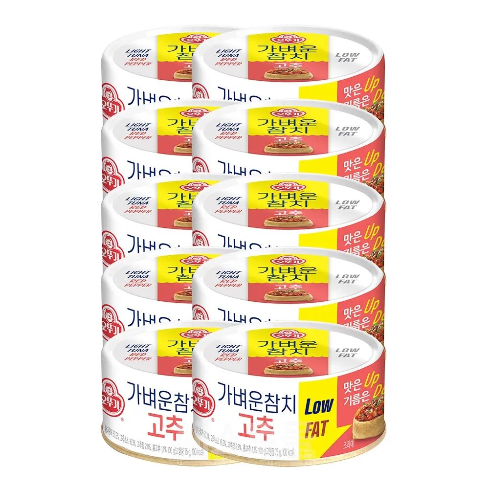 상품 이미지: 오뚜기 가벼운참치 고추 100g 10개