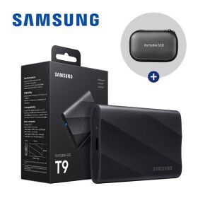 상품 이미지: 삼성전자 포터블 외장SSD T9 1TB 1테라 MU-PG1T0B/WW 국내정품 파우치 증정 KG