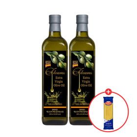 상품 이미지: 1+1 알바레즈 냉압착 엑스트라버진 올리브오일 500ml 2병 스페인 +레지아 스파게티면 증정