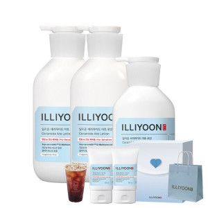 상품 이미지: (선물박스+쇼핑백)일리윤 세라마이드 아토로션 564ml 2개+350ml 1개 +아토 로션 50ml 2개+메가커피쿠폰 증정