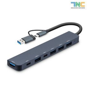 상품 이미지: 7NC 멀티 허브 포트 USB 커넥터 C타입 노트북 연결 확장 컴퓨터 분배기 NCH-702