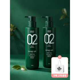 상품 이미지: 타포린백 증정 아모스 녹차실감 샴푸 리바이탈라이징 500g 지성타입 1+1