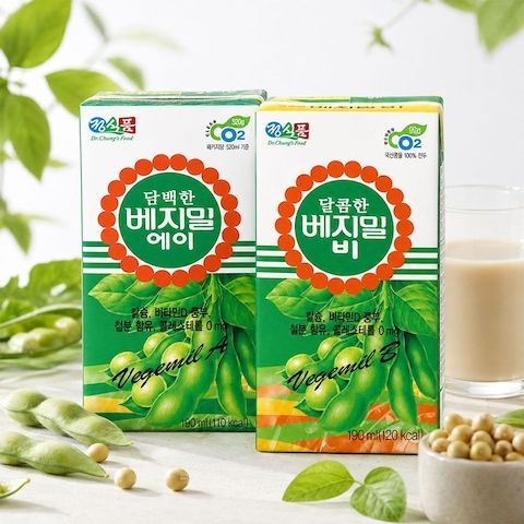 상품 이미지: 베지밀 담백한 A 에이 , 달콤한 B 비 두유 190ml 24팩, 48팩