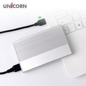 상품 이미지: 유니콘 HDD-600VA USB3.1 SSD HDD 2.5인치 외장하드케이스 알루미늄 슬라이드조립
