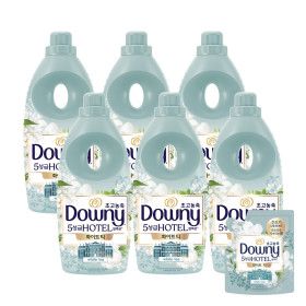 상품 이미지: 다우니 호텔컬렉션 섬유유연제 화이트티 1L 6개 +다우니 화이트티 200mL