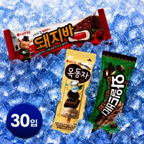 상품 이미지: G 롯데 베스트 아이스크림 스틱 바 30개 세트 (옥동자/스크류바/보석바 등)