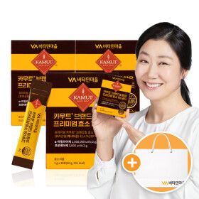 상품 이미지: 100만 역가수치 카무트 브랜드밀 프리미엄 효소 100 골드 3박스+쇼핑백 증정