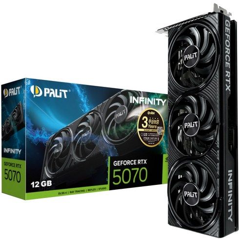 상품 이미지: PALIT 지포스 RTX 5070 INFINITY 3 D7 12GB 이엠텍 그래픽카드