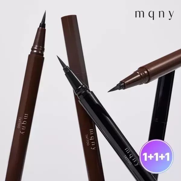 상품 이미지: [3개] MQNY 워터프루프 타투 펜 아이라이너 0.5g 2종 /리퀴드 눈화장 점막아이라이너 붓펜