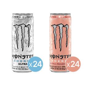 상품 이미지: (현대홈쇼핑)몬스터 에너지 울트라 355ml 캔 24개+몬스터 에너지 피치킨 355 캔 24개