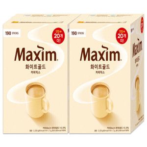 상품 이미지: 맥심 화이트골드 커피믹스 190Tx2개 총380T