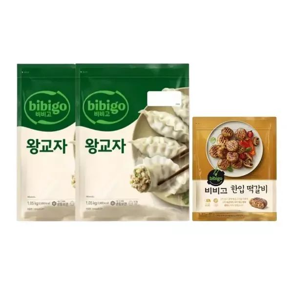 상품 이미지: 비비고 왕교자 1.05kg, 2개 + 한입떡갈비 490G,1개