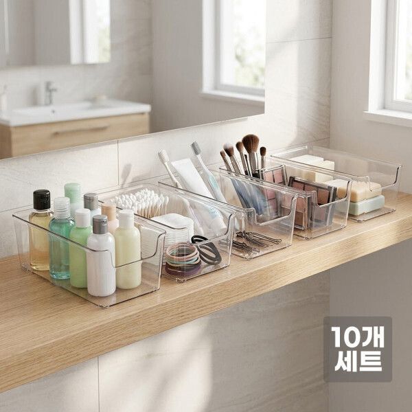 상품 이미지: (25%추가할인)정리의신 스타터팩 투명 수납박스 10매 5+5 추석맞이 재고털이 노마진 살수록 이득