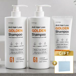 상품 이미지: 골든 탈모 샴푸 1000ml 1+1 (추석행사 200ml+쇼핑백증정) 비오틴 약산성 두피 쿨링