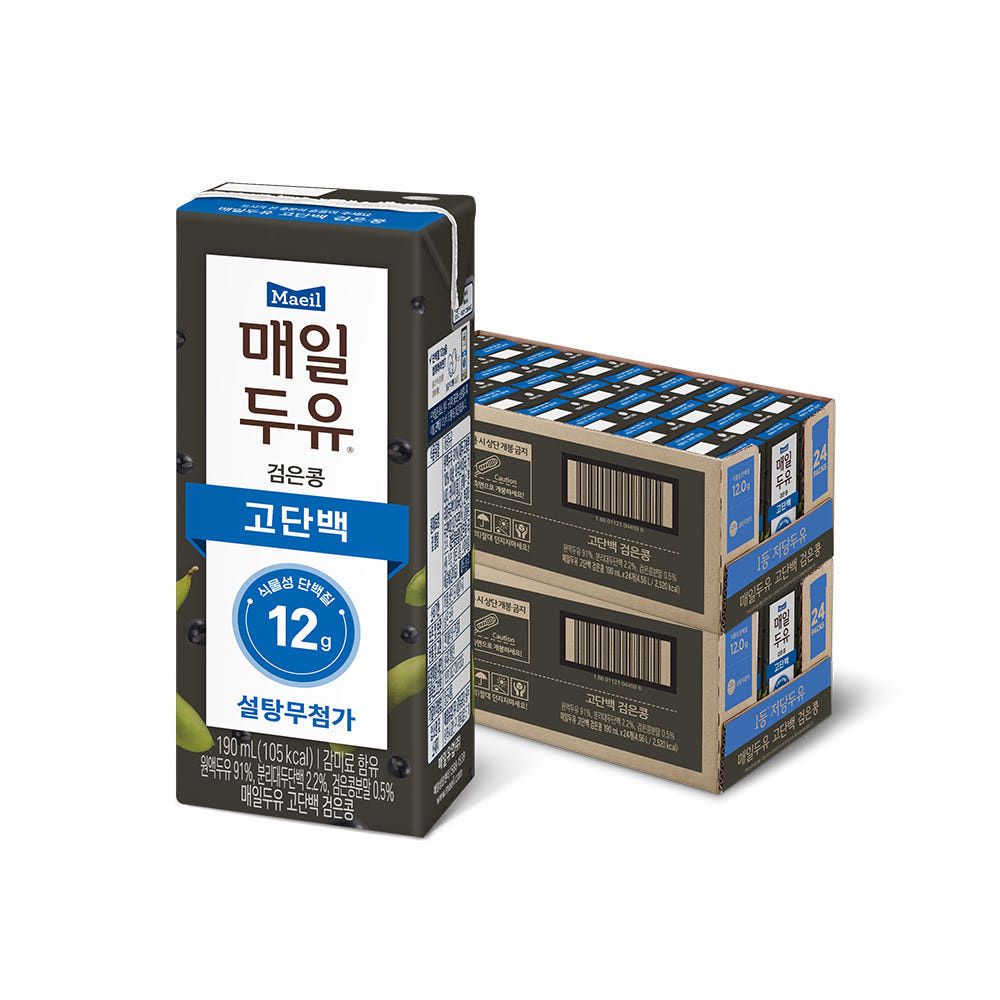 상품 이미지: [슈퍼적립]매일두유 고단백 검은콩 190ml 48팩 [+오트밀 900g 추가 구매 옵션] [도착보장]