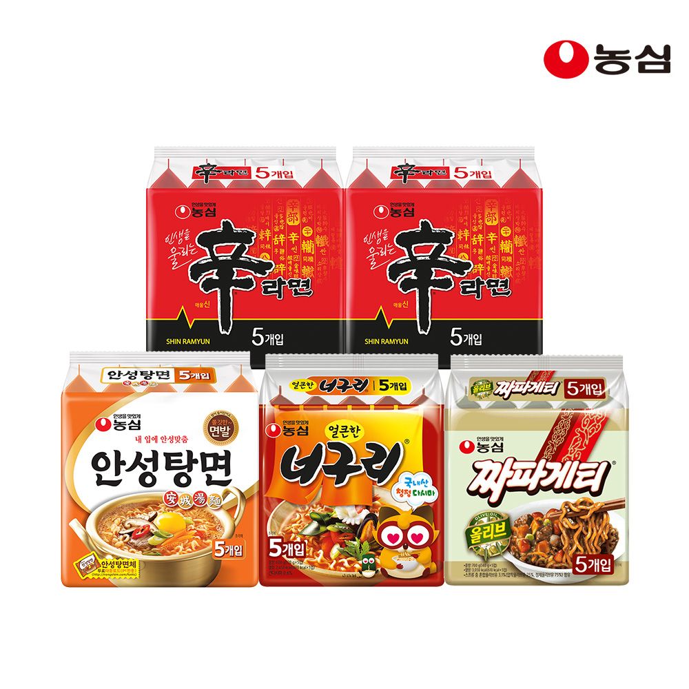 상품 이미지: 농심 신신안너짜(신라면10봉, 안성탕면, 얼큰한너구리, 짜파게티 각 5봉)