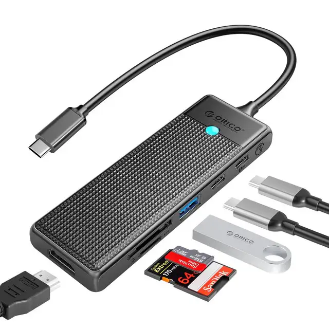 상품 이미지: 오리코 USB 3.0 허브 PD100W Type-C 4K HDMI 멀티포트 허브