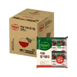 상품 이미지: 비비고 한달 직화 참기름 김박스 4.5g 12개입 x4개(총 48개)